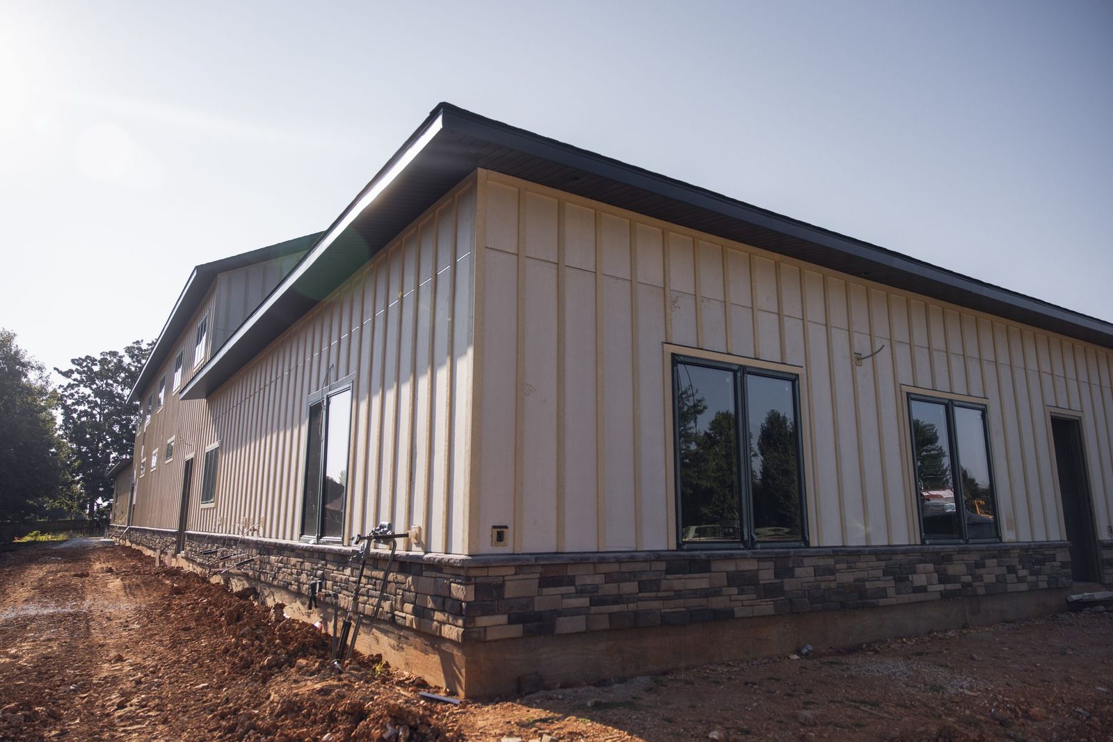 Mobius Academy board-and-batten siding in Rogers